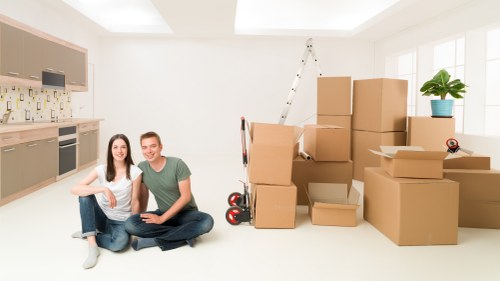 Local removals vehicle prepared for residential moving in Queens Park
